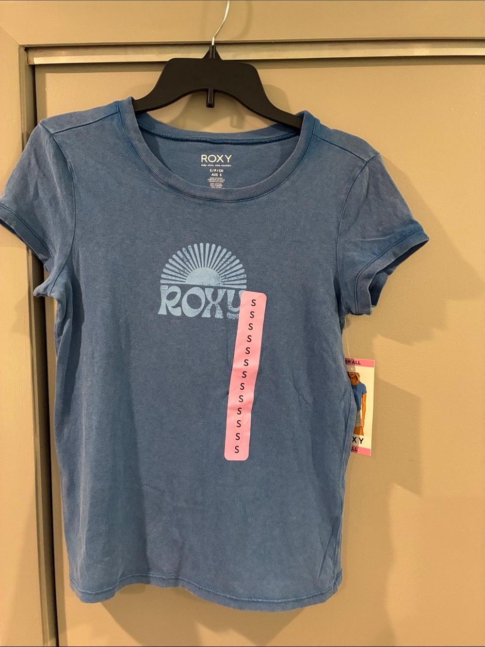 Roxy Blue Short-Sleeve Logo Tee